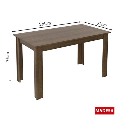 Mesa Rustic com Tampo de Madeira Madesa 5231