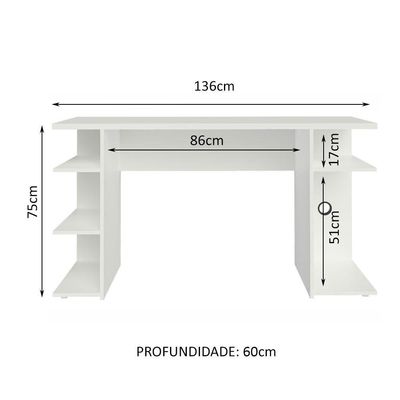 Mesa Para Computador Gamer - Branco