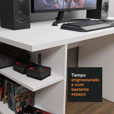 Mesa Para Computador Escrivaninha Branco Branco