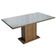 Mesa De Jantar Retangular Tampo De Vidro Madesa 5363 - Rustic/cinza Rustic/cinza