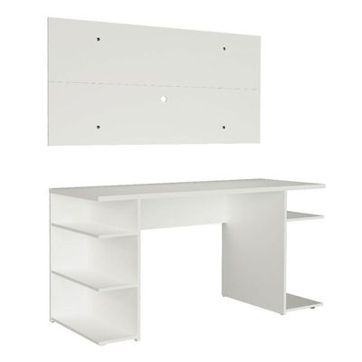 Mesa Para Computador Gamer e Painel Para Tv Até 50 - Branco