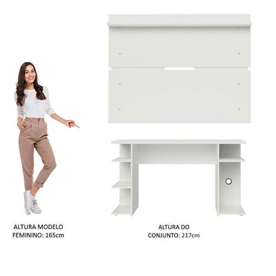 Mesa Para Computador Gamer e Painel Tv - Branco