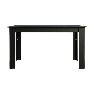 Mesa Madesa Retangular Tampo de Madeira Preto