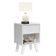 Mesa De Cabeceira Branca Com 1 Gaveta 3235 Madesa Branco