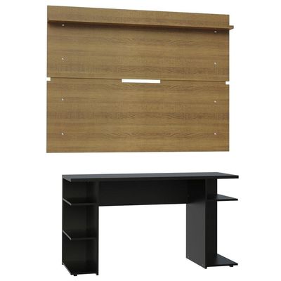 Mesa Para Computador Gamer e Painel Tv - Preto/rustic