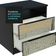Mesa de Cabeceira Madesa 3227 2 Gavetas com Espelho Preto