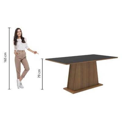 Mesa Retangular Tampo de Madeira Madesa