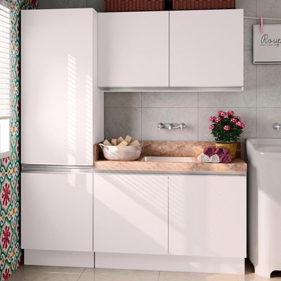 Kit Área Serviço Acordes Glamy MDF Armário e Balcão Madesa