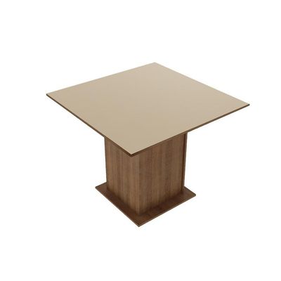 Mesa Rustic/Crema Quadrada Tampo de Madeira Madesa 5363