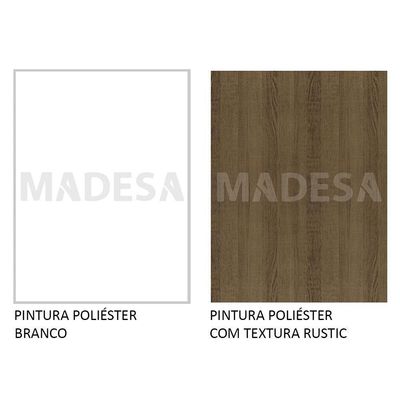 Kit Área De Serviço Madesa Topazio 60 Cm Com Armário E Balcão - Branco/rustic