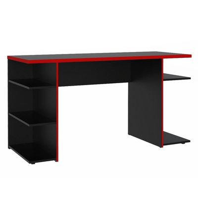 Mesa Para Computador - Preto/vermelho Preto