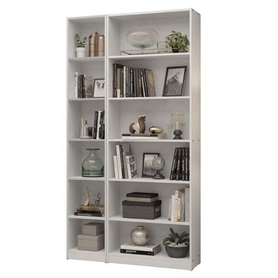 Kit Madesa Estante Livreiro e Estante Livreiro Branco