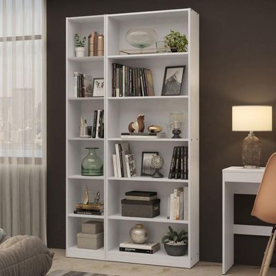 Kit Madesa Estante Livreiro e Estante Livreiro Branco