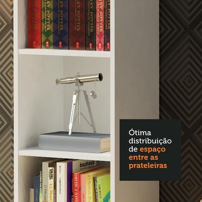 Kit Madesa Estante Livreiro e Estante Livreiro Branco