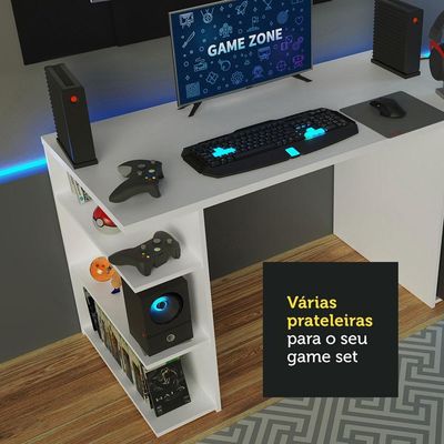 Mesa Para Computador Gamer e Painel Até 58 Madesa - Branco