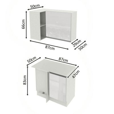 Kit Canto Madesa Smart 2 Portas E Nicho