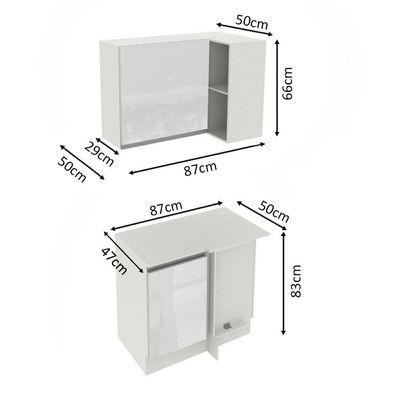 Kit Canto Madesa Smart 2 Portas E Nicho