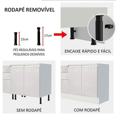 Kit Canto Madesa Smart 2 Portas E Nicho