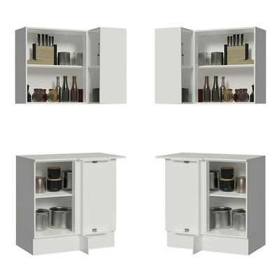 Kit Canto Madesa Smart 2 Portas E Nicho