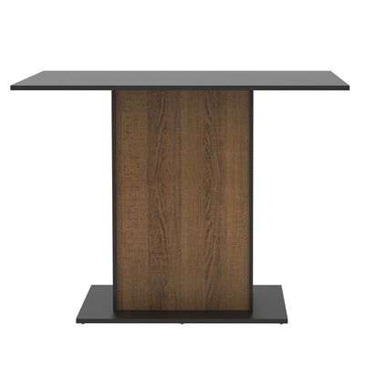 Mesa Madesa Retangular com Tampo de Madeira Preto e Rustic