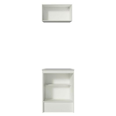 Kit Armário Aéreo e Balcão Topazio 60cm 2 Portas Madesa