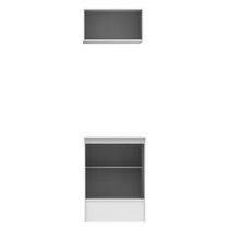 Kit Armário Aéreo e Balcão Topazio 60cm 2 Portas Madesa