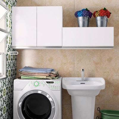 Kit Área Serviço Acordes Glamy MDF 2 Armários Aéreos Madesa