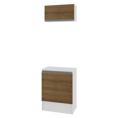 Kit Armário Aéreo e Balcão Topazio 60cm 2 Portas Madesa