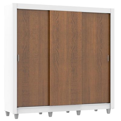 Guarda Roupa Casal Lyon 3 Portas de Correr 2 Gavetas Madesa
