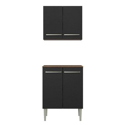 Kit Madesa Emilly 4 Portas com Armário Aéreo e Balcão