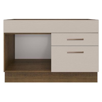 Balcão Gabinete De Pia 1 Porta E 2 Gavetas Rustic/crema Agata Madesa Rustic/crema