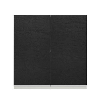 Armário Aéreo 70 Cm 2 Portas Branco/preto Glamy Madesa Branco/preto