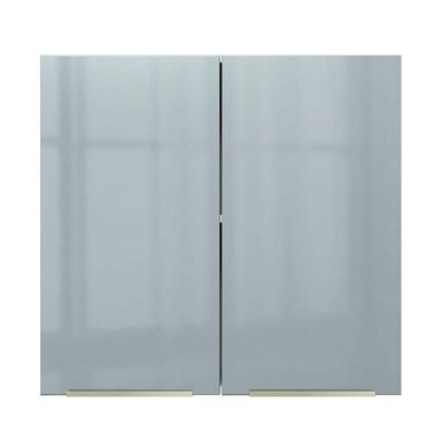 Armário Aéreo 70 Cm 2 Portas Branco/cinza Lux Madesa Branco/cinza