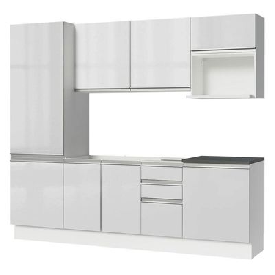 Cozinha Completa Mdf Madesa Acordes Frentes Branco Brilho