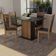 Conjunto Mesa Tampo de Madeira com 4 Cadeiras Rustic e Preto