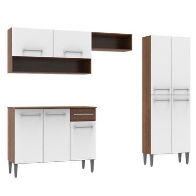 Cozinha Compacta Emilly com Armário e Balcão Branco Madesa
