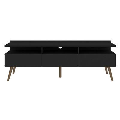 Rack para TV Londres com Pés Retrô Preto Madesa