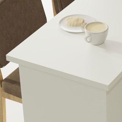 Bancada Ilha Para Cozinha 120 Cm Branco Madesa Branco