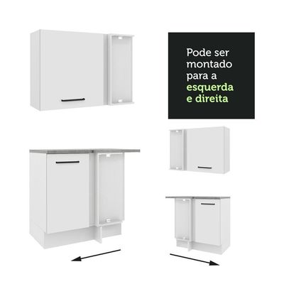 Cozinha Completa 389001 Com Armário E Balcão Branco Branco