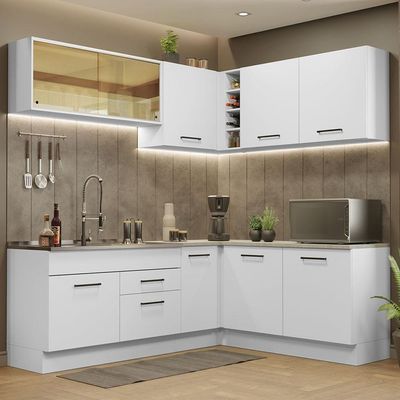 Cozinha Completa 389001 Com Armário E Balcão Branco Branco