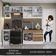 Armário De Cozinha Completa 240Cm Branco/Rustic Glamy Madesa