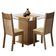 Conjunto Sala De Jantar Mesa Tampo Vidro 2 Cadeiras Madesa