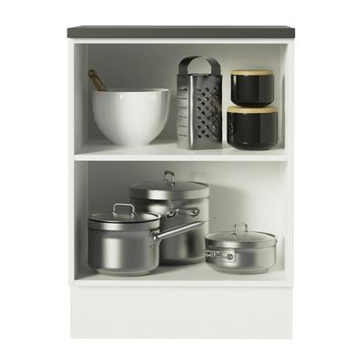 Balcão Acordes 100% Mdf 60cm 1 Porta Frente Branco Brilho