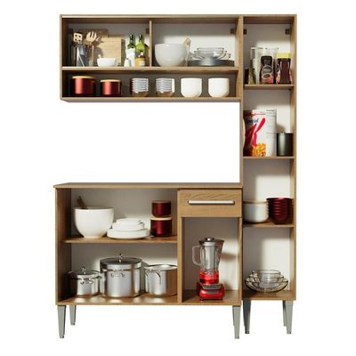 Cozinha Compacta Emilly Art com Balcão e Armário Madesa