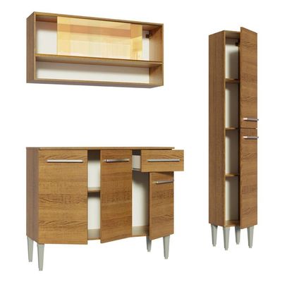 Cozinha Compacta Emilly Art com Balcão e Armário Madesa