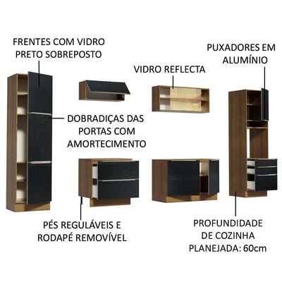 Cozinha Completa Madesa Lux Armário e Balcão