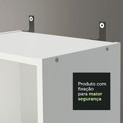 Escrivaninha Alaska com Estante Livreiro Branco Madesa