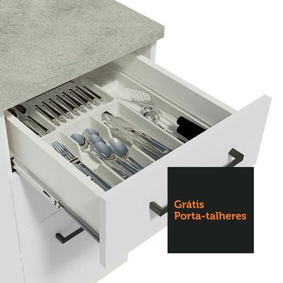 Cozinha Compacta 150001 Com Armário E Balcão Branco Branco