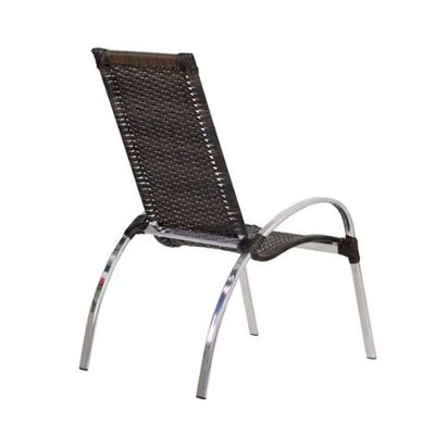 Jogo De 4 Cadeiras E Mesa Em Alumínio Garden Trama Original Pedra Ferro