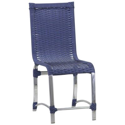10 Cadeiras Haiti E Mesa De Jantar 240x100 Alumínio Trama Azul Dark
